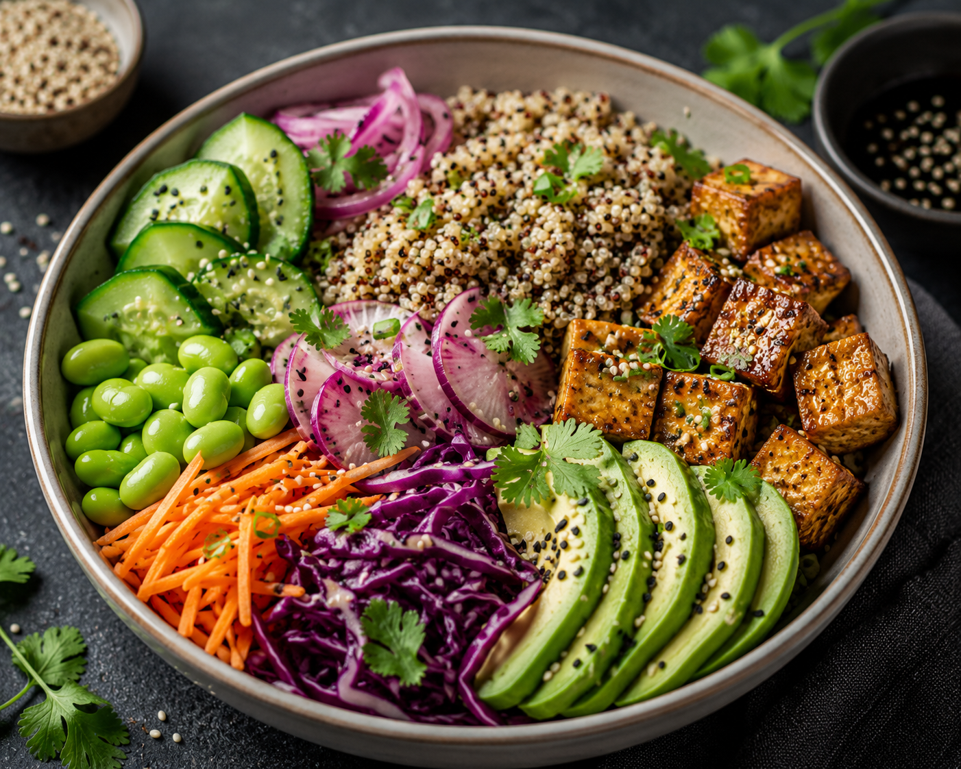 Buddha bowl quinoa et tofu